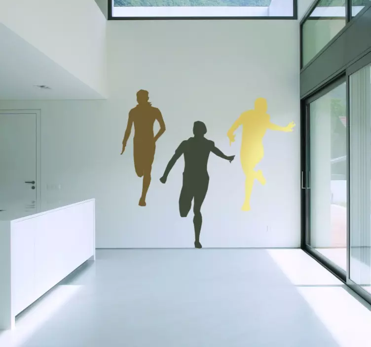 Tre løpere klistremerke - Tenstickers