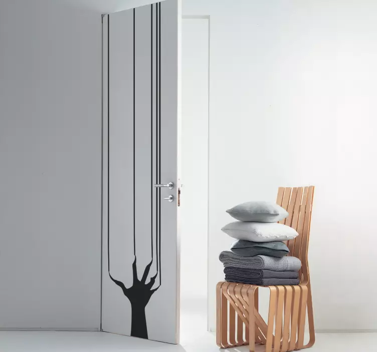 Tregren silhuett klistremerke til dør - Tenstickers