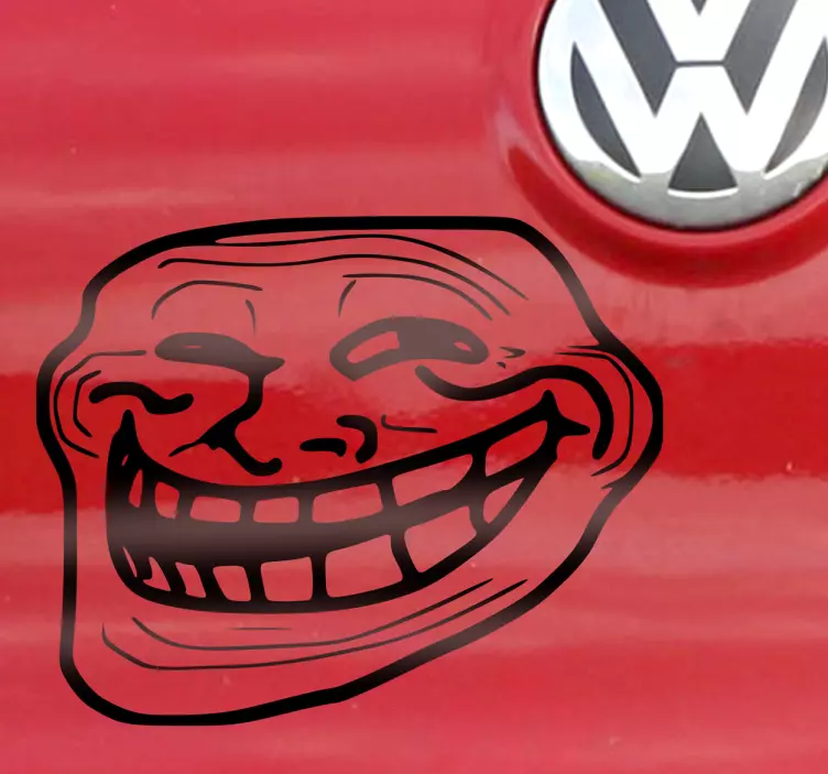 Troll ansikt dekorative klistremerke - Tenstickers
