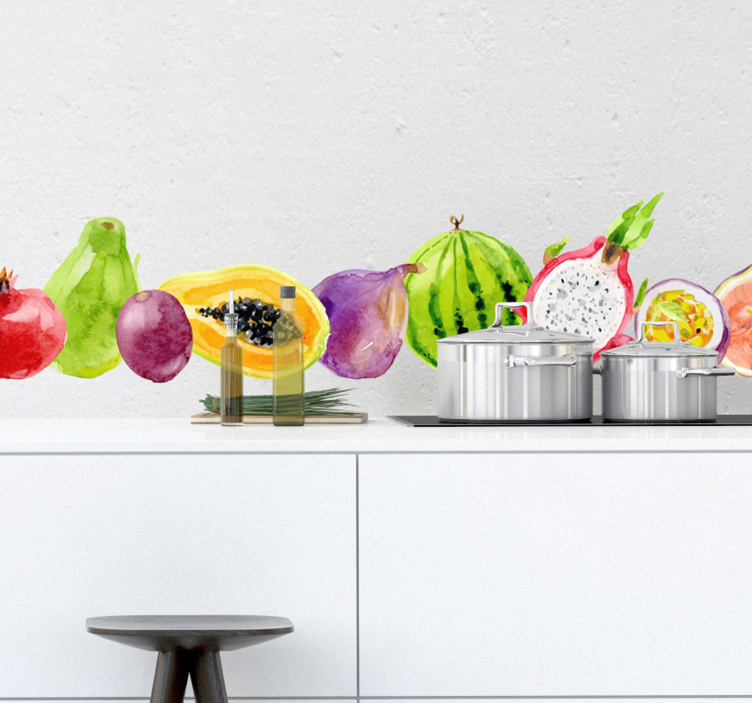 Tropisk frukt frukt klistremerke - Tenstickers