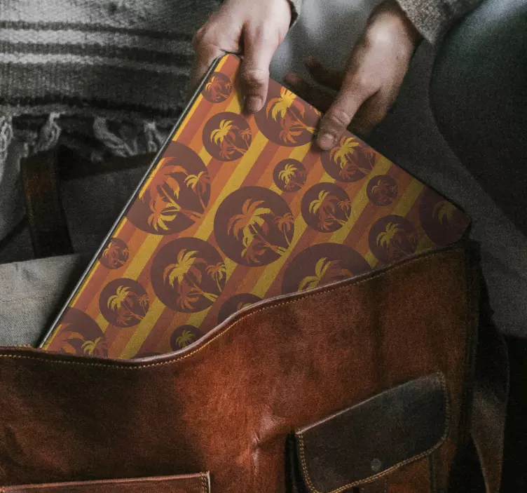 Tropisk palmemønster bærbar klistremerke - Tenstickers