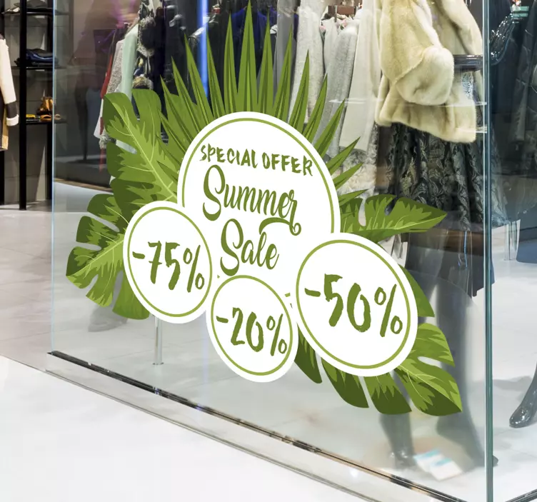 Tropisk sommersalg salgsklistremerke - Tenstickers