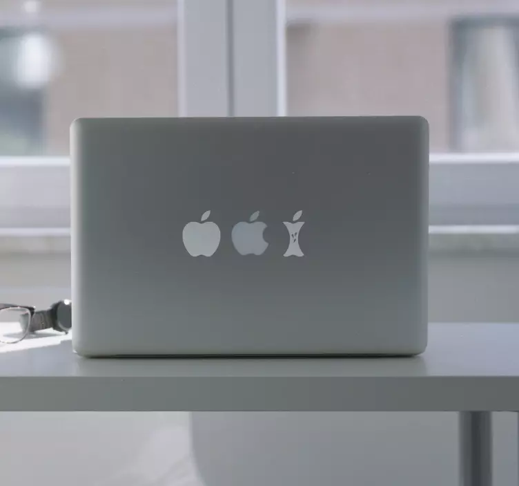 Tygget opp eple frukt klistremerker - Tenstickers