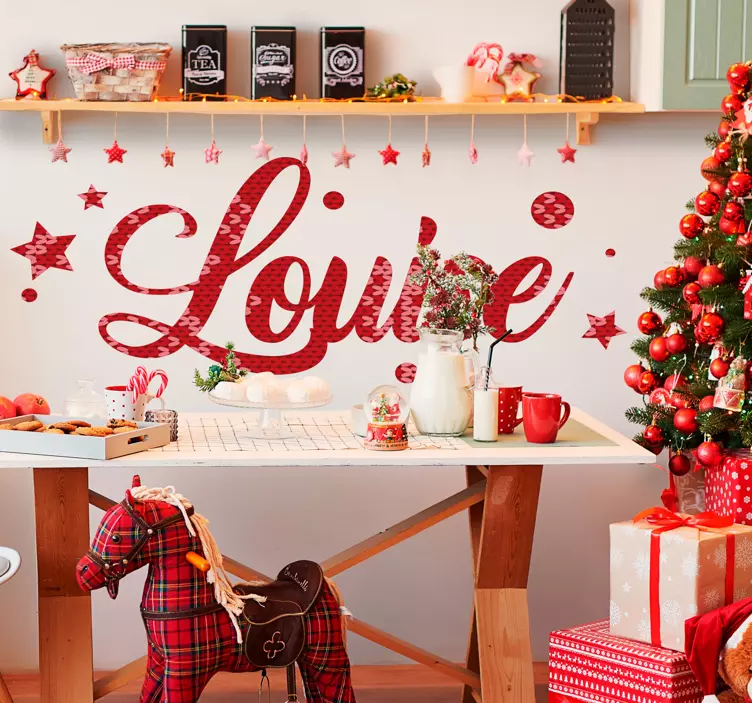 Typisk julemønster julemærkat - Tenstickers