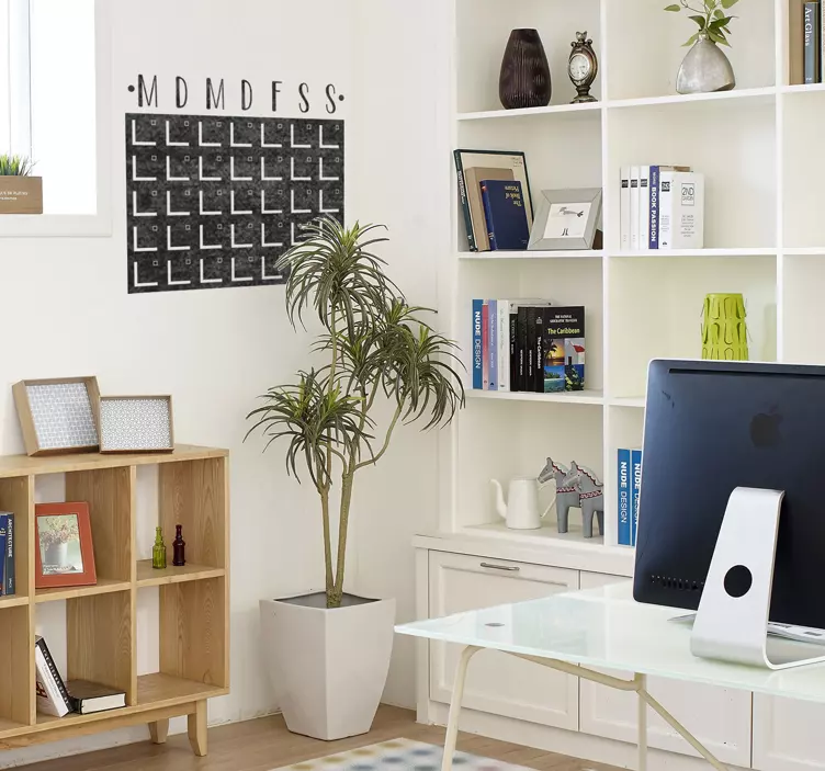 Ukedager kalender klistremerker krittavler - Tenstickers