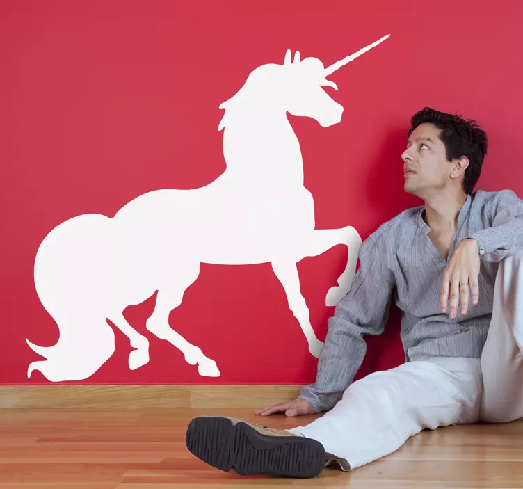 Unicorn silhuett vegg klistremerke - Tenstickers