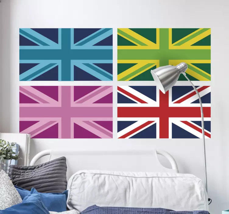 Union jack veggklistremerker - Tenstickers