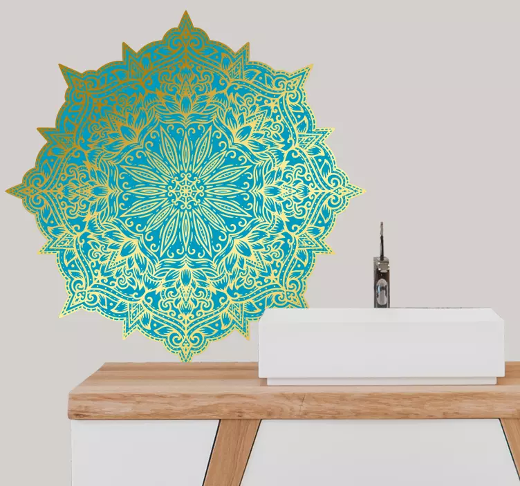 Utsmykket mandala-design dekorativt klistremerke - Tenstickers