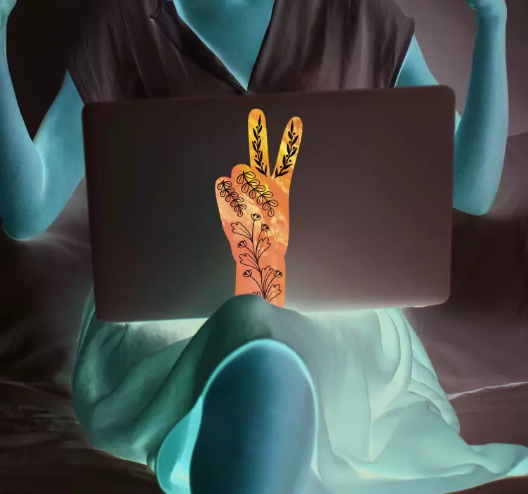 V av seier laptop sticker - Tenstickers