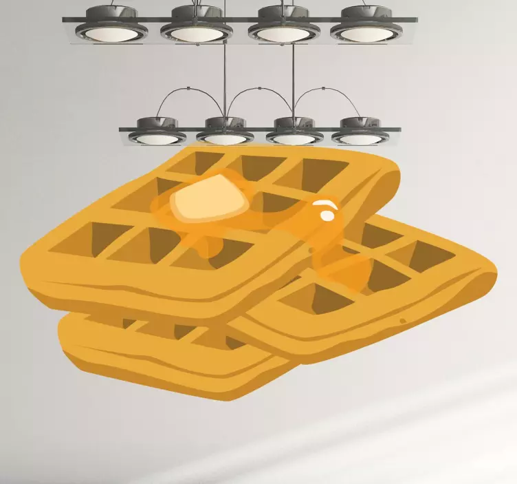 Vafler dessert klistremerke - Tenstickers