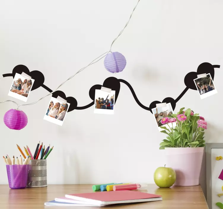 Valentine med foto kjærlighet klistremerke - Tenstickers