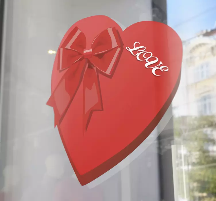 Valentine's box hjertevegg klistremerke - Tenstickers