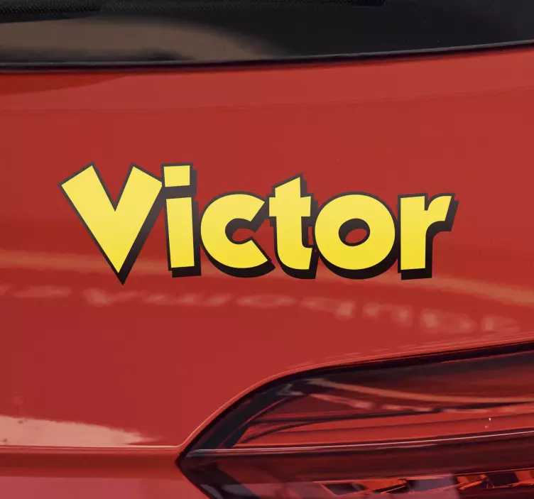 Valentino bokstaver klistremerke til bil - Tenstickers