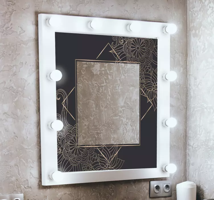 Vårblomster speil klistremerke - Tenstickers