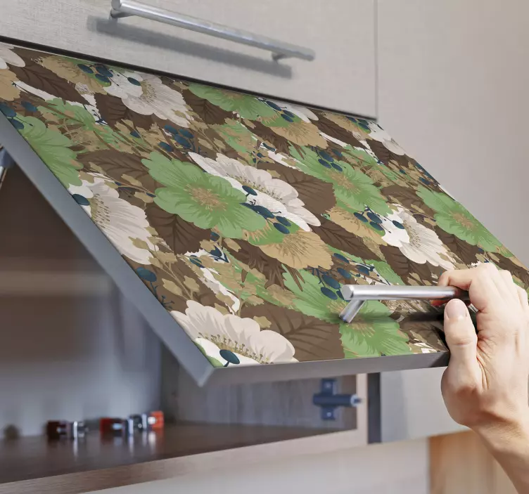 Vårbukettmøbler klistremerke - Tenstickers