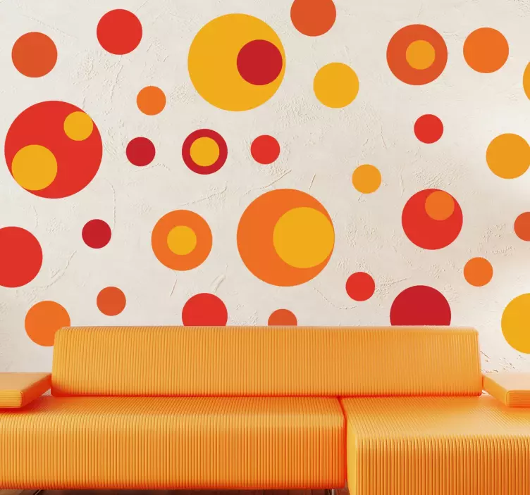 Varme toner sirkel klistremerke - Tenstickers