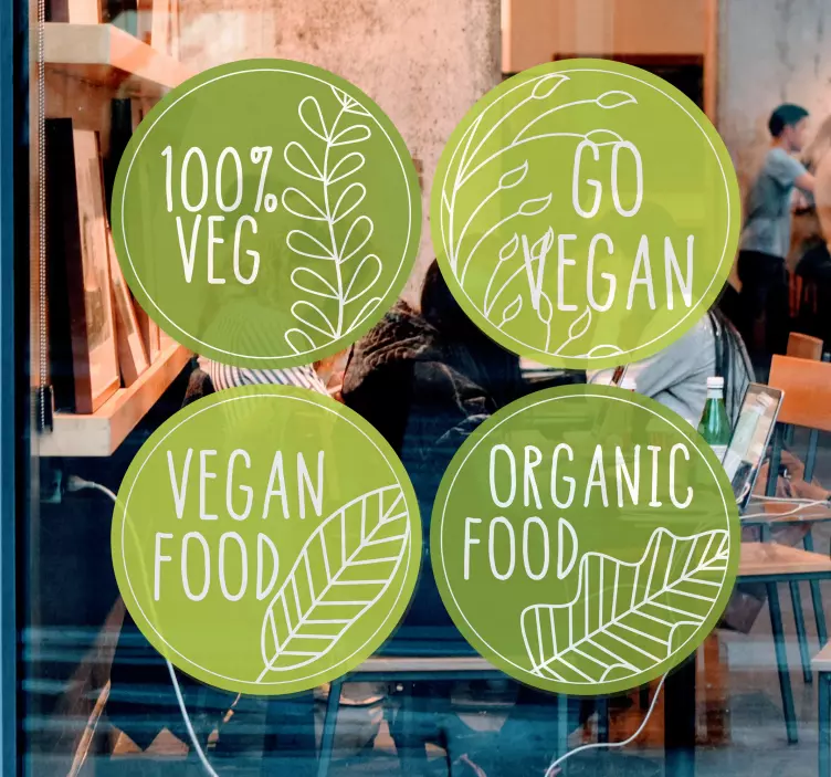 Vegansk kraftmat vinyl klistremerke - Tenstickers
