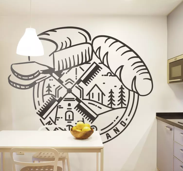 Klistremerke for brød og kvern - Tenstickers