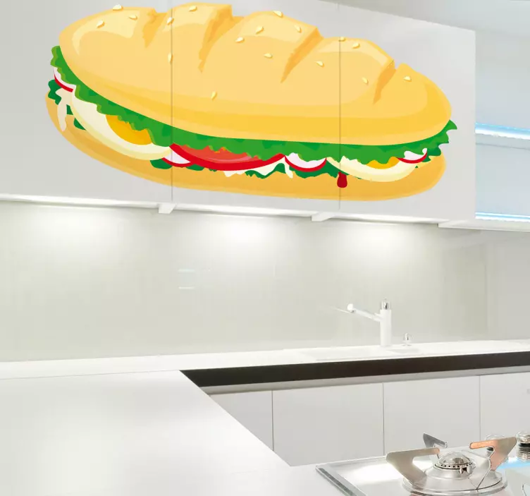 Veggie sandwich-klistremerke - Tenstickers