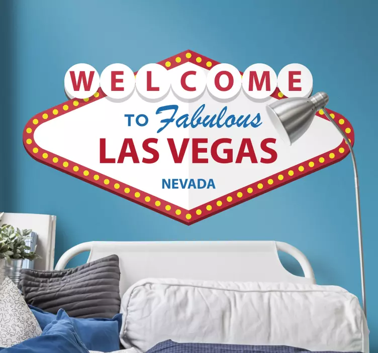 Velkommen til las vegas vinyl banner - Tenstickers