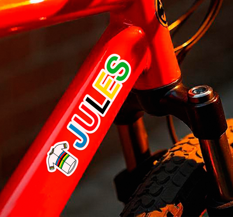 Verdensmester i sykkeltrøye klistremerke sykkel - Tenstickers