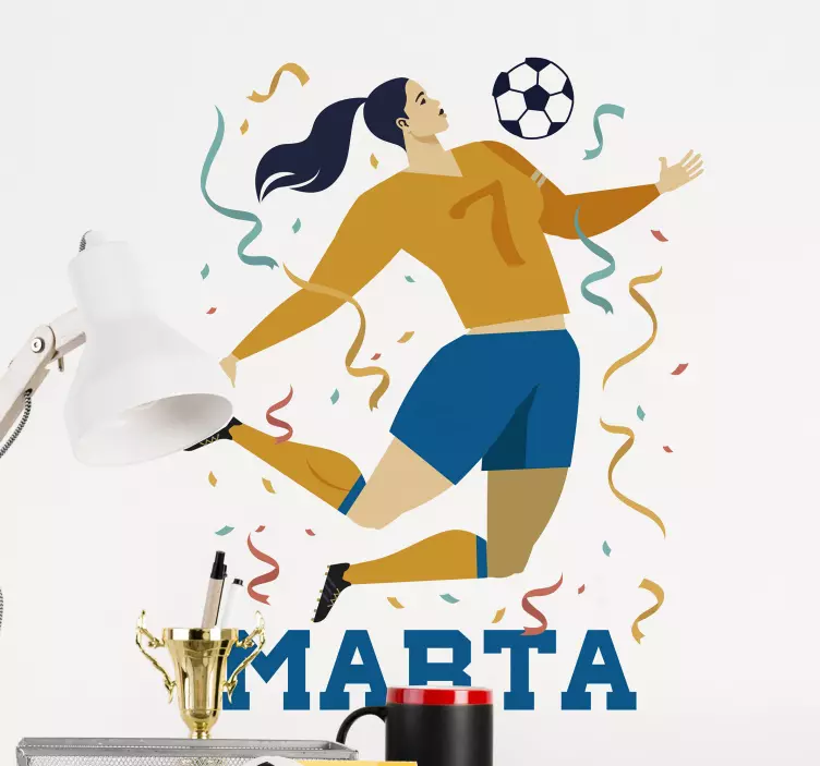 Verdensmesterskap for kvinner med fotballdekal for navn - Tenstickers