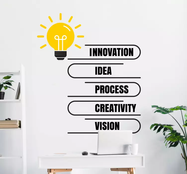 Verdier av lyspære kontor klistremerke - Tenstickers