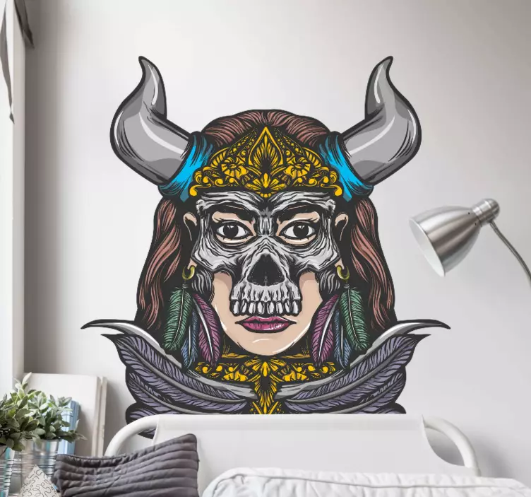 Vikingskallefigur klistremerke dyr - Tenstickers