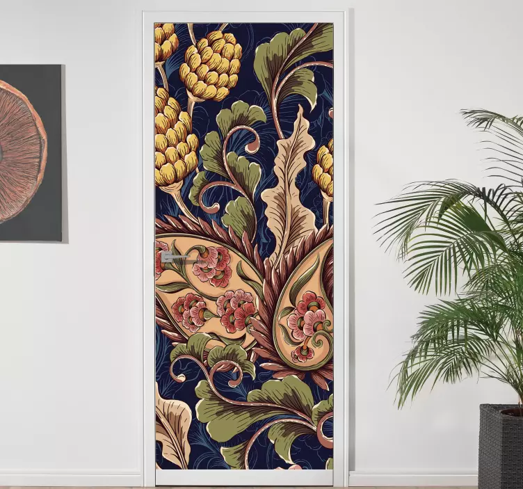 Viktoriansk mønster dørdekal - Tenstickers