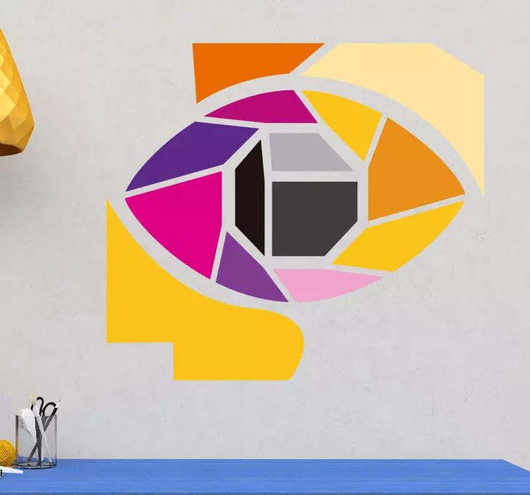 Vinilo øye mosaikk vegg klistremerke - Tenstickers