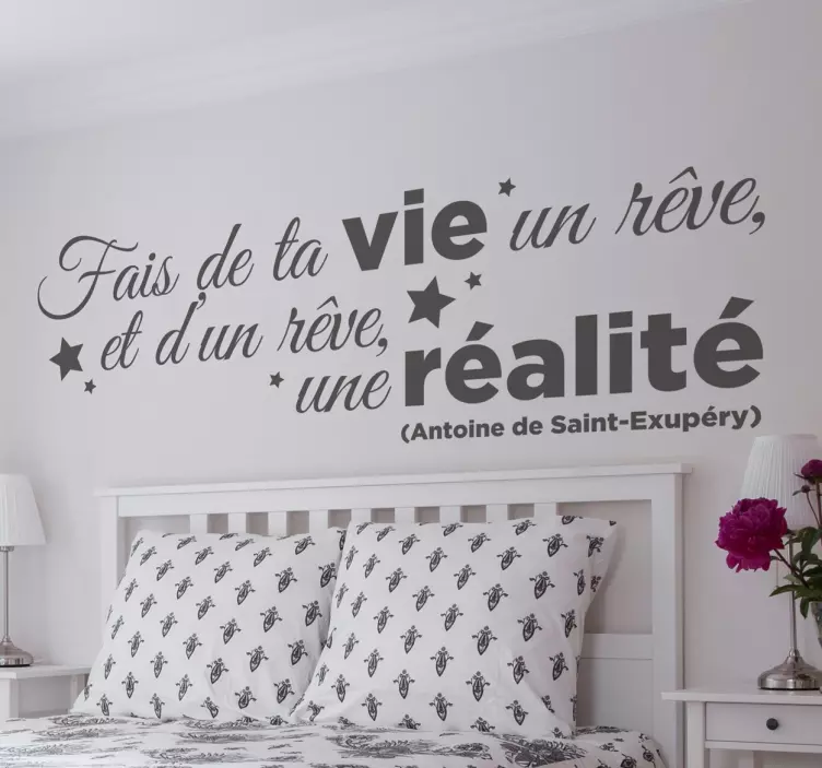 Vinilo vie realité exupéry fra wallsticker - Tenstickers