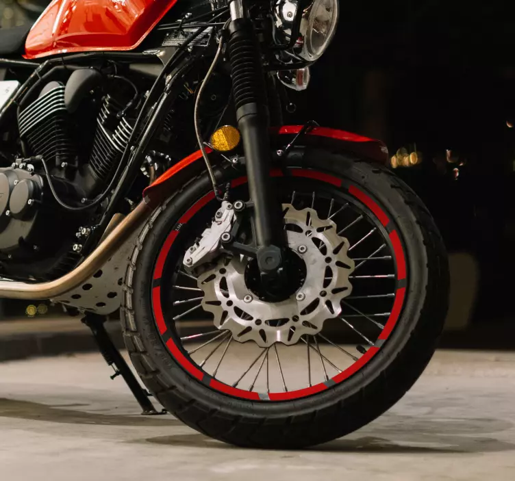 Ensfargede felger motorsykkel klistremerke - Tenstickers