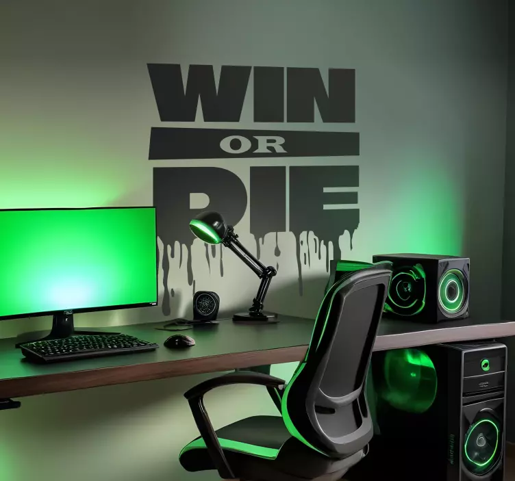 Vinne eller dø spill dekal - Tenstickers