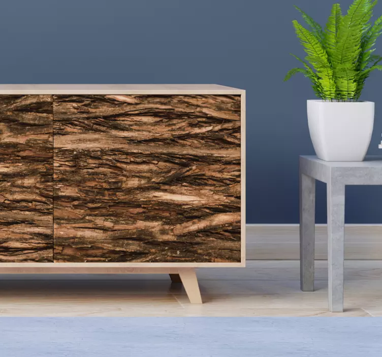 Vintage forvitret tre møbel klistremerke - Tenstickers