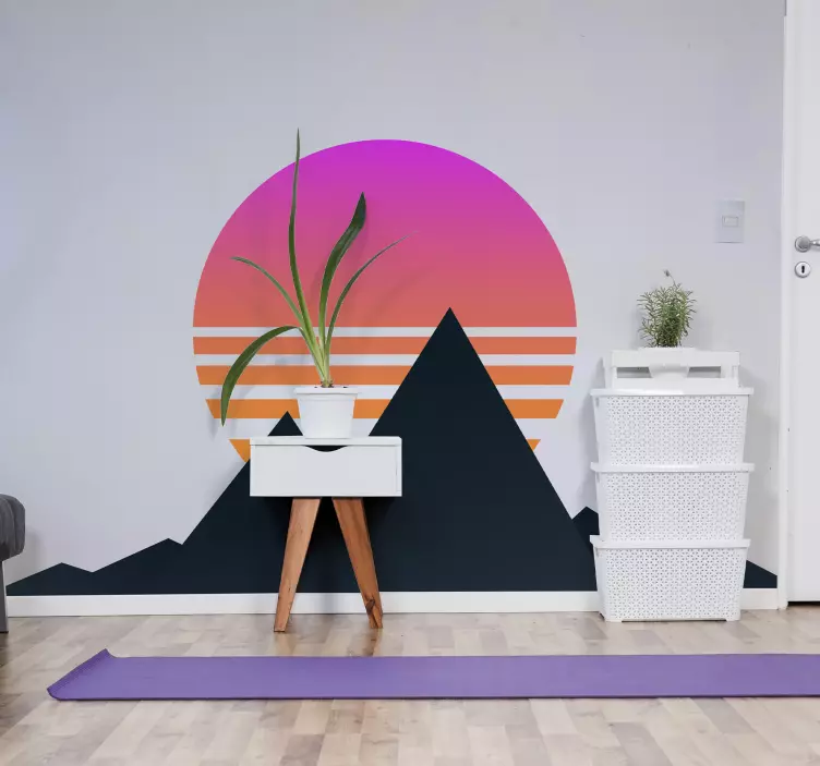 Vintage og retro sol vegg klistremerke - Tenstickers