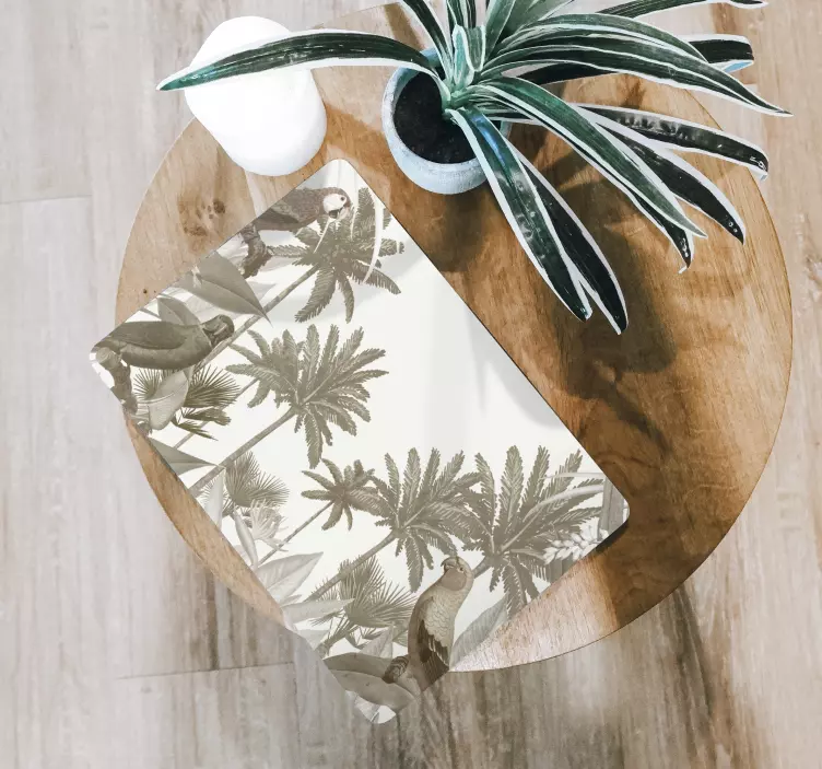 Vintage tropisk fauna laptop sticker - Tenstickers