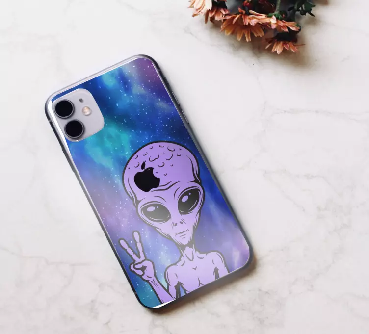 Vintage utenomjordisk iphone-klistremerke - Tenstickers