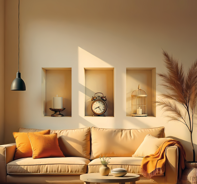 Vintageelementer i en ramme klistremerke dyr - Tenstickers