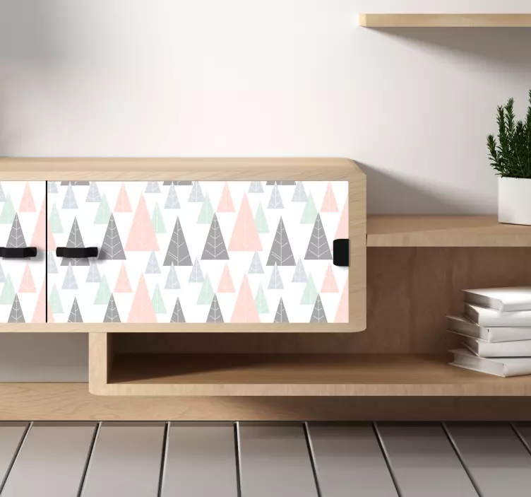 Vinterfirer møbler klistremerke - Tenstickers