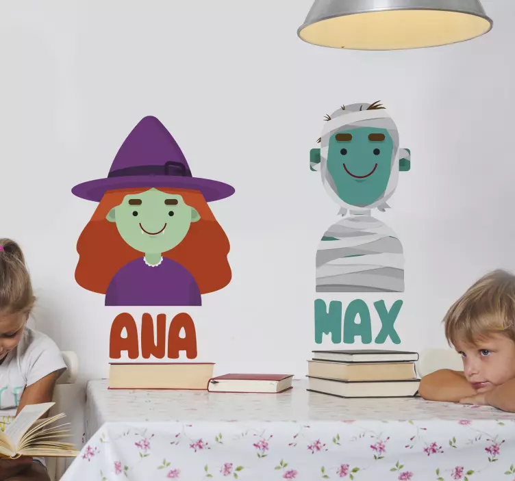 Visning av tilpassede tegn klistremerke for barn - Tenstickers