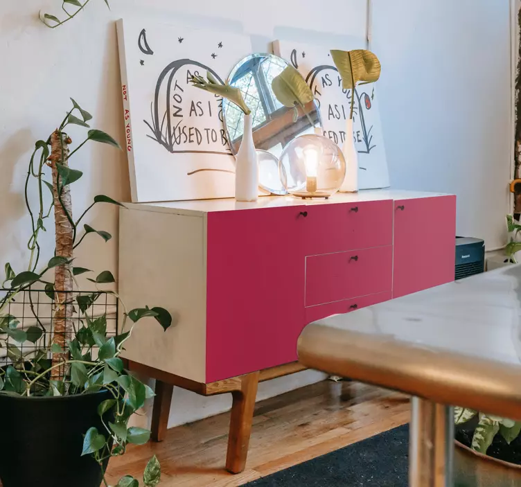 Viva magenta møbler klistremerke - Tenstickers