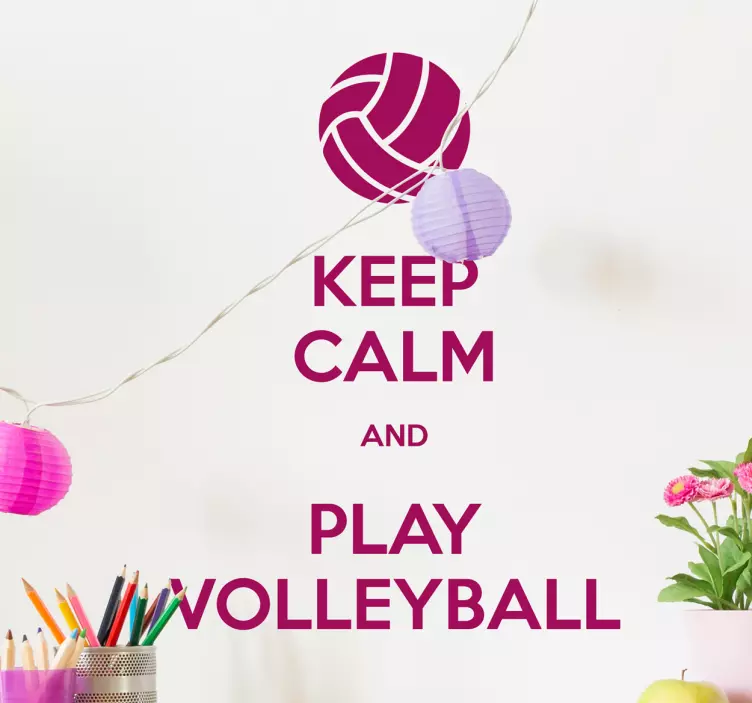 Volleyball tekst vegg klistremerke - Tenstickers