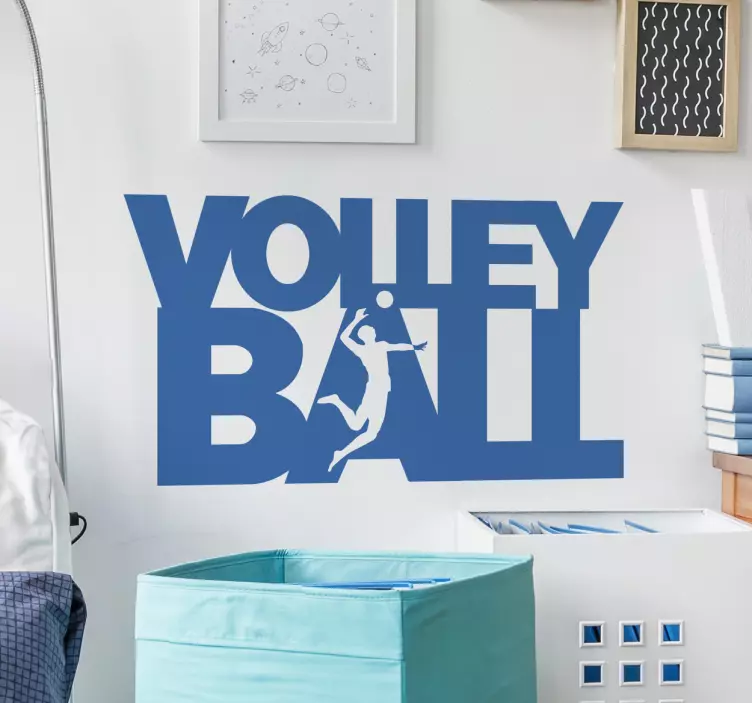 Volleyball tekst sport vegg klistremerke - Tenstickers