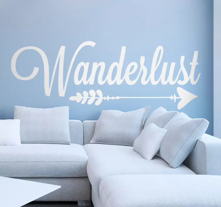 Wanderlust pil stue vegg innredning - Tenstickers