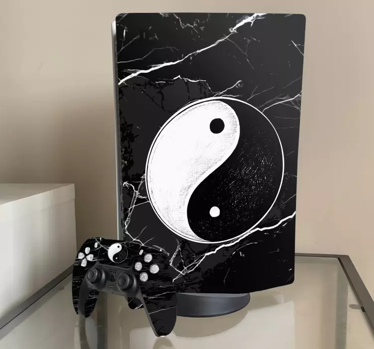 Yin yang-tema PS5 klistremerke - Tenstickers