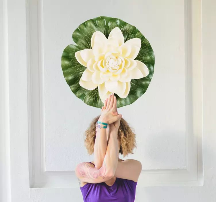 Yoga lotus blomst vegg klistremerke - Tenstickers