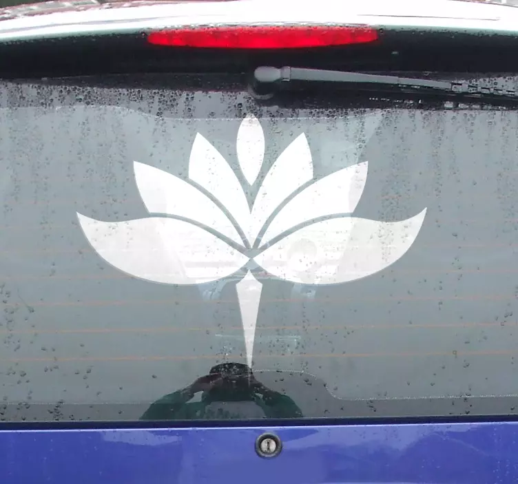 Yogalotusblomst blomsterbil-klistremerke - Tenstickers