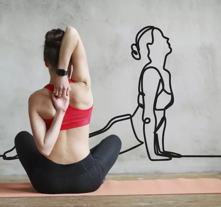 wallstickers for yoga-silhuett - Tenstickers