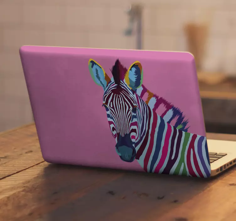 Zebra pop art bærbar skinn skilt - Tenstickers