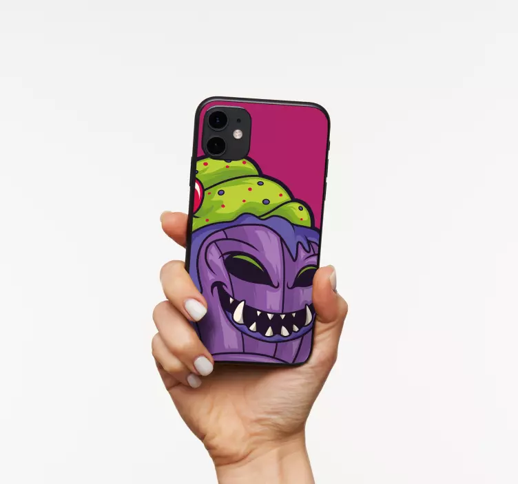 Zombie cupcake tegneserie iphone skin - Tenstickers